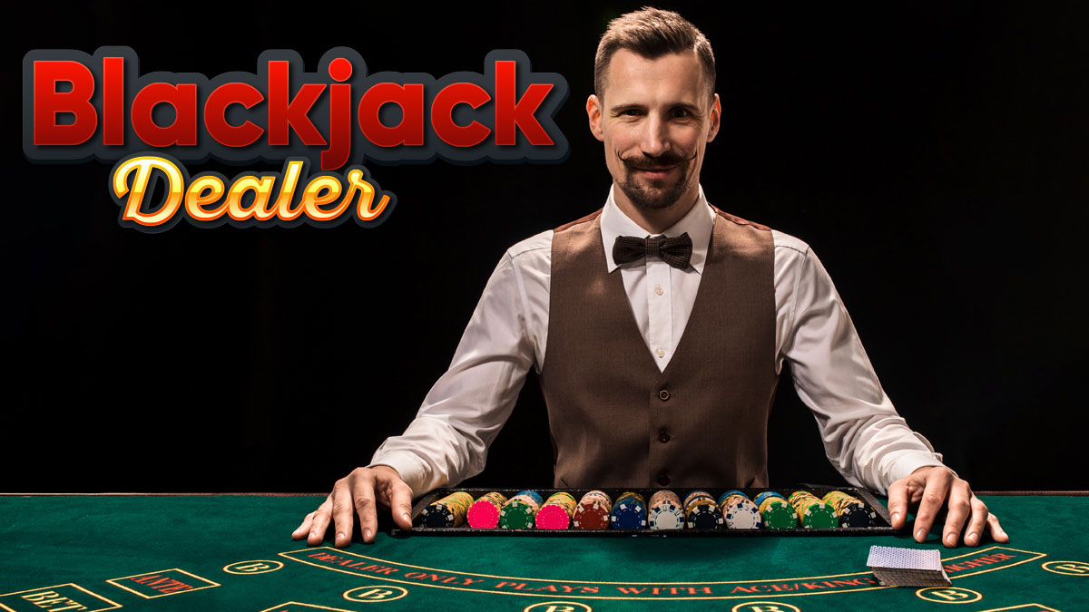 Blackjack Dealer Sitting at the Table