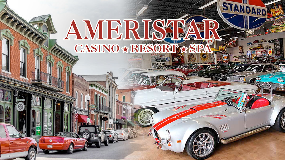 Main Street of St. Charles and a Classic Car Garage