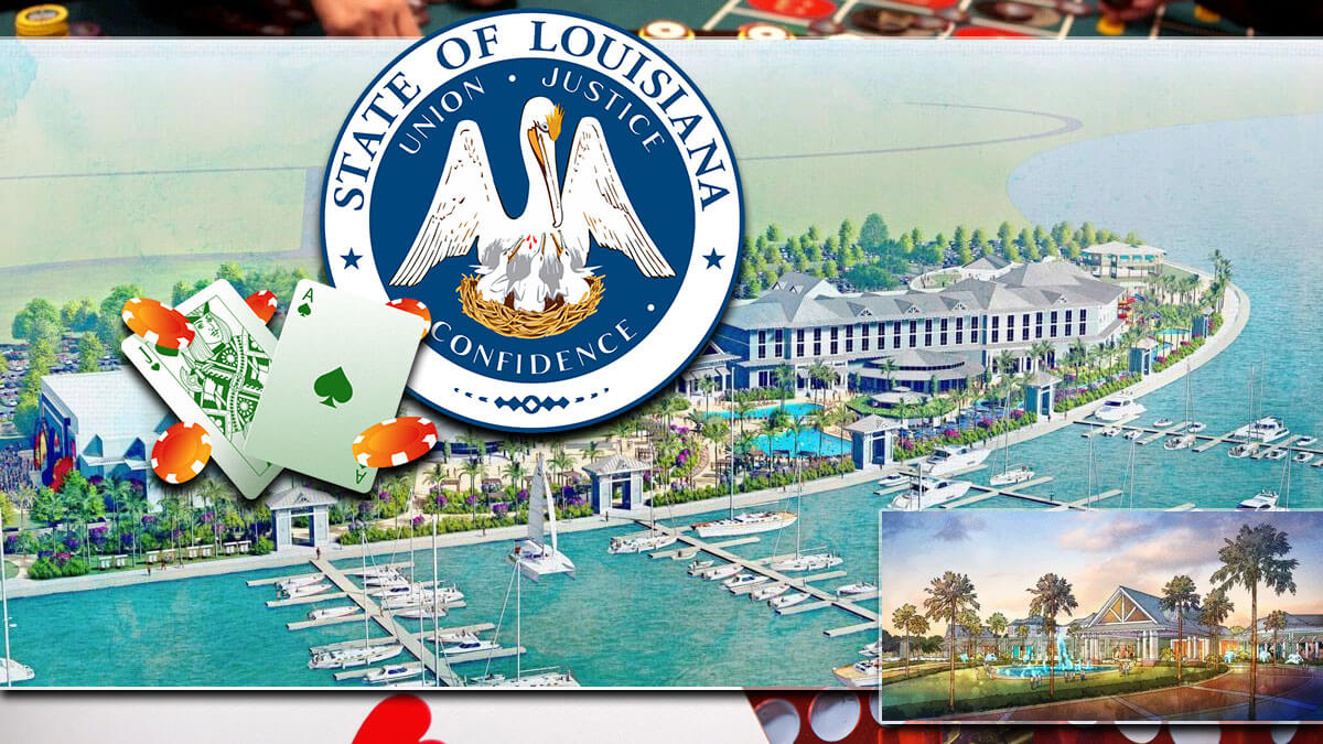 Louisiana State Seal With Casino Background