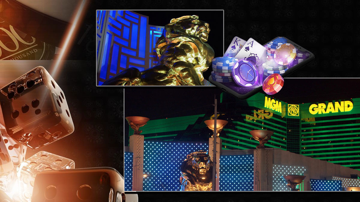 MGM Grand With Online Gambling Background