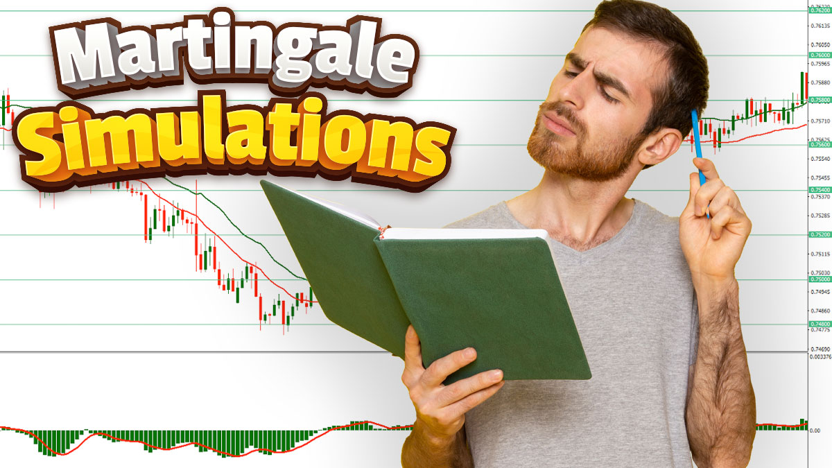 Thinking Man Holding A Book and a Pen. With a Graph Behind Him